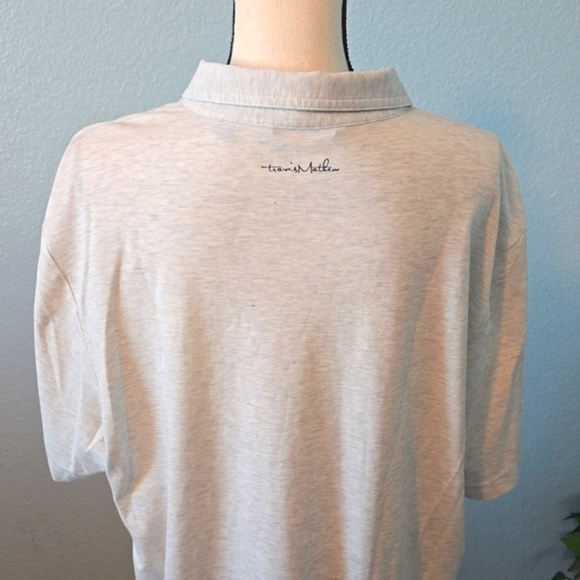 Travis Mathew Men’s Golf Polo Cabana Chest Stripe Performance Heather Gray XXL - Picture 6 of 9
